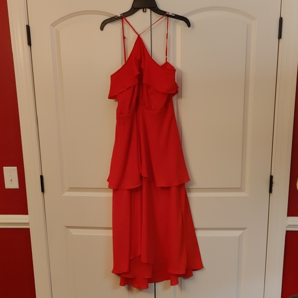 CeCe Ladies Red Tier Dress 6
